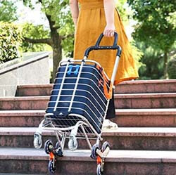 8. BeebeeRun Folding Shopping Cart Portable Grocery Utility Lightweight Stair Climbing Cart