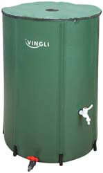 7. VINGLI 100 Gallon Collapsible Rain Barrel, Portable Water Storage Tank