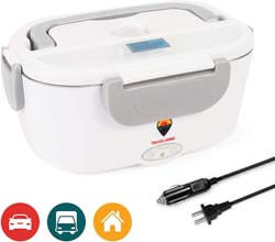 5. TRAVELISIMO Electric Lunch Box 2 in 1 - Portable Food Warmer