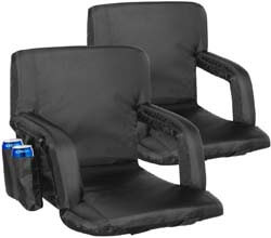 8. KingSo Stadium Seat 2 Set for Bleachers Portable Reclining Seat Floor Chairs