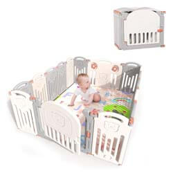 8. Kidsclub Baby 16 Panel Playpen Activity Centre Safety Play Yard