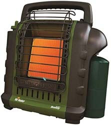 6. Mr. Heater F232010 MH9BX Buddy 4,000-9,000-BTU Indoor-Safe Portable Propane Radiant Heater (Green)