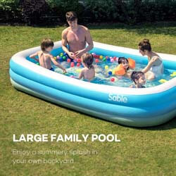 3. Sable Inflatable Pool, Blow Up Family Full-Sized Pool