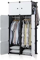 6. YOZO Modular Wardrobe Closet Plastic Dresser Clothes DIY Portable Cube Storage