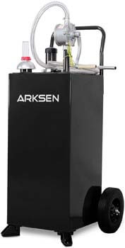 4. ARKSEN 30 Gallon Portable Automotive Fuel Transfer Hand Pump Powered Gas Can