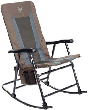 9. Timber Ridge Camping Rocking Chair Padded Folding Lawn Chair