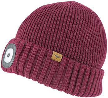8. SEALSKINZ Unisex Waterproof Cold Weather Led Roll Cuff Beanie