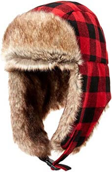 3. Amazon Essentials Men's Trapper Hat with Faux Fur