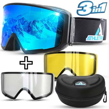 9. Athletrek Ski & Snowboard Goggles