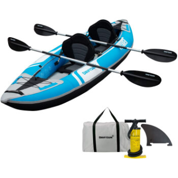 1. Driftsun Voyager 2 Person Tandem Inflatable Kayak