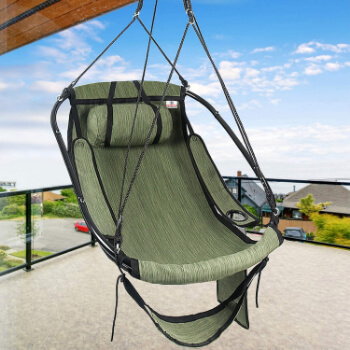 7. Bathonly Hammock Air Chair with Metal Bar Frame, Sky