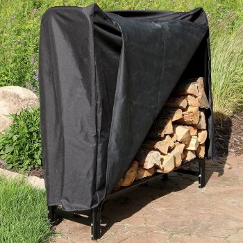 10. Sunnydaze Outdoor Firewood Rack